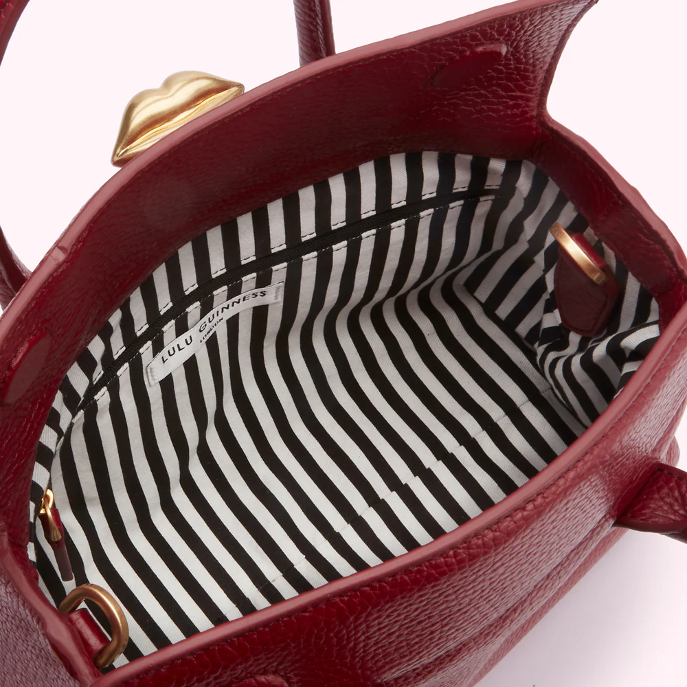 CHINA RED MEDIUM GRAINY LEATHER MADELINE HANDBAG - Image 2