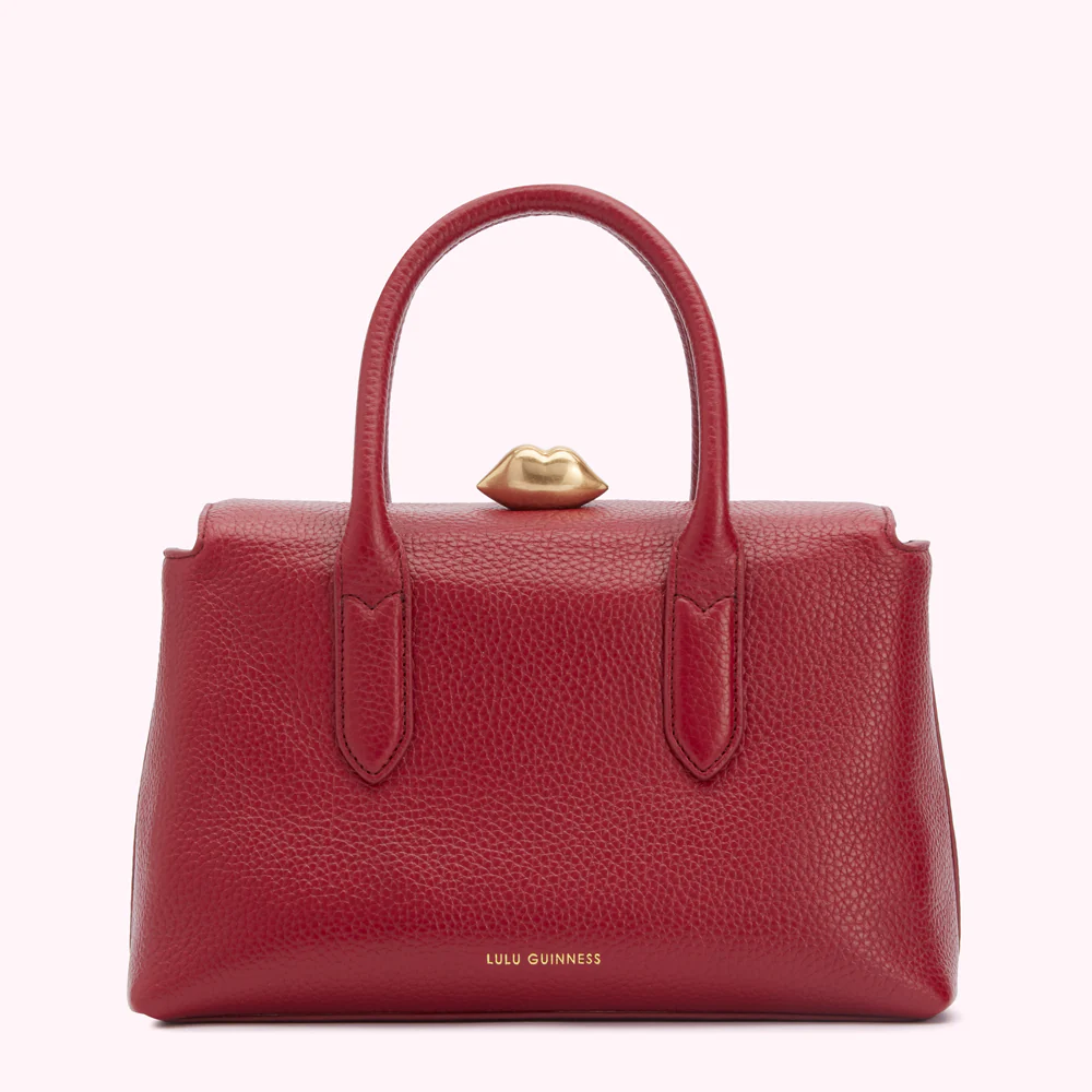 CHINA RED MEDIUM GRAINY LEATHER MADELINE HANDBAG - Image 3