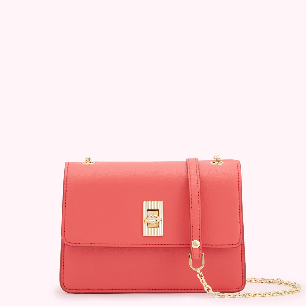 CORAL LIP PIN POLLY MINI CROSSBODY BAG