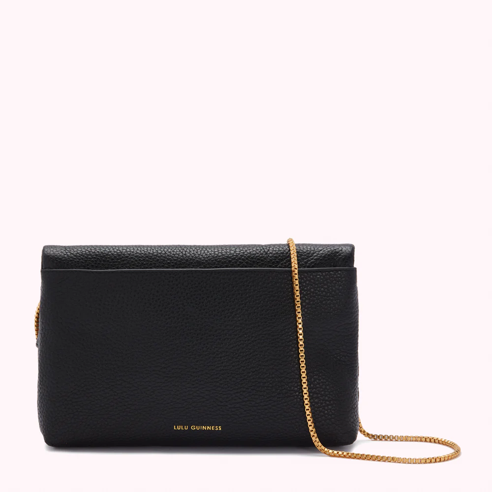 GRAINY LEATHER BLACK ISSY CLUTCH - Image 2