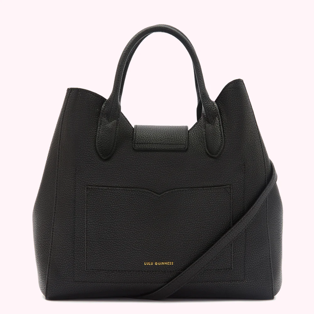 BLACK LEATHER LUELLA HANDBAG - Image 3