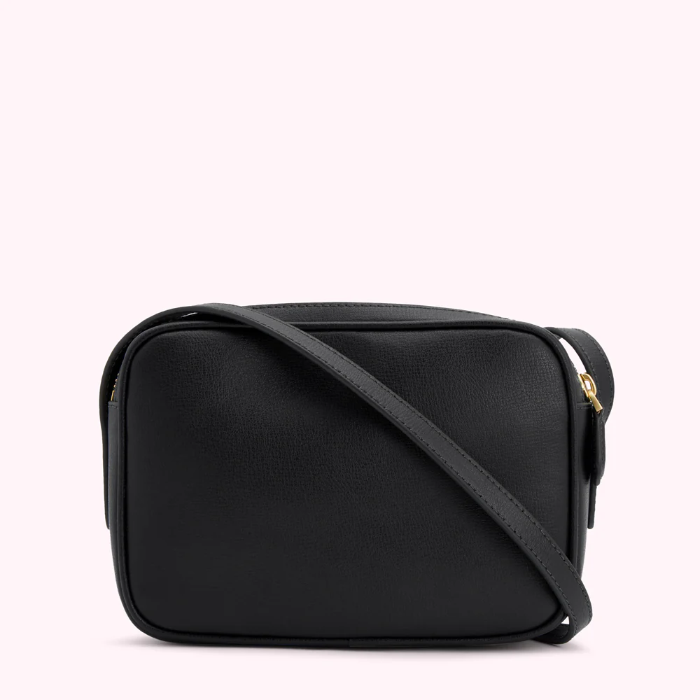 BLACK LEATHER COLE CROSSBODY BAG - Image 2