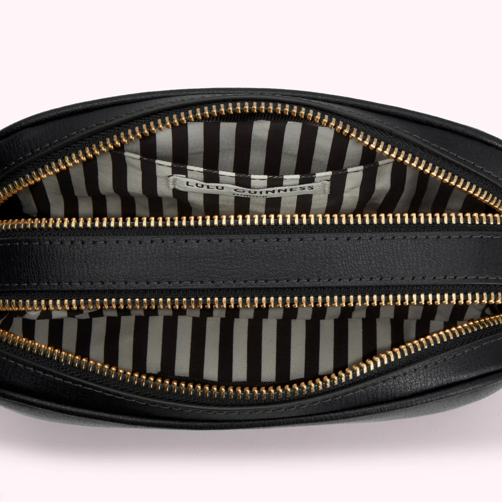BLACK LEATHER COLE CROSSBODY BAG - Image 3