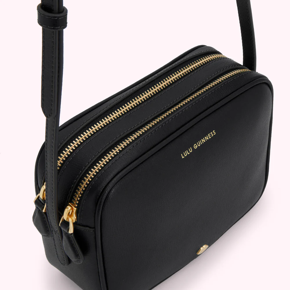 BLACK LEATHER COLE CROSSBODY BAG - Image 4