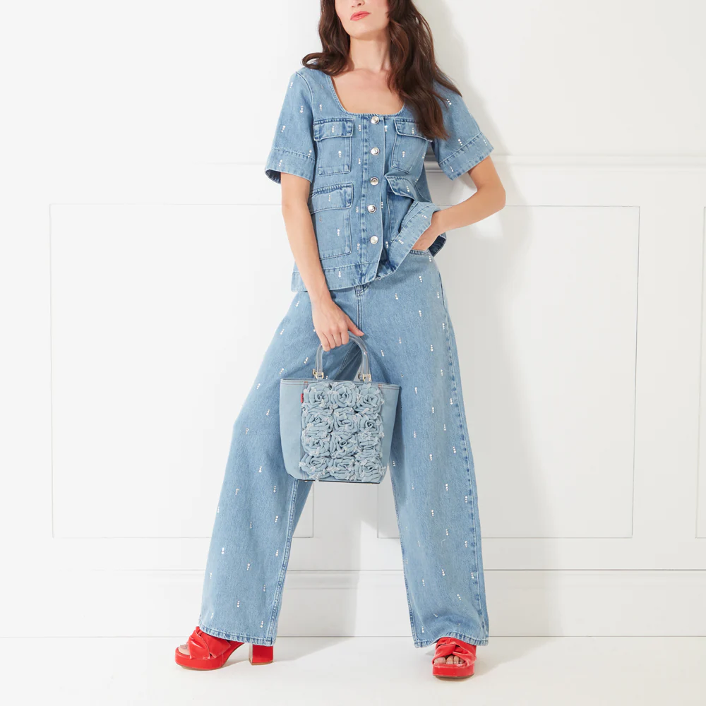 DENIM ROSES BIBI TOTE - Image 8