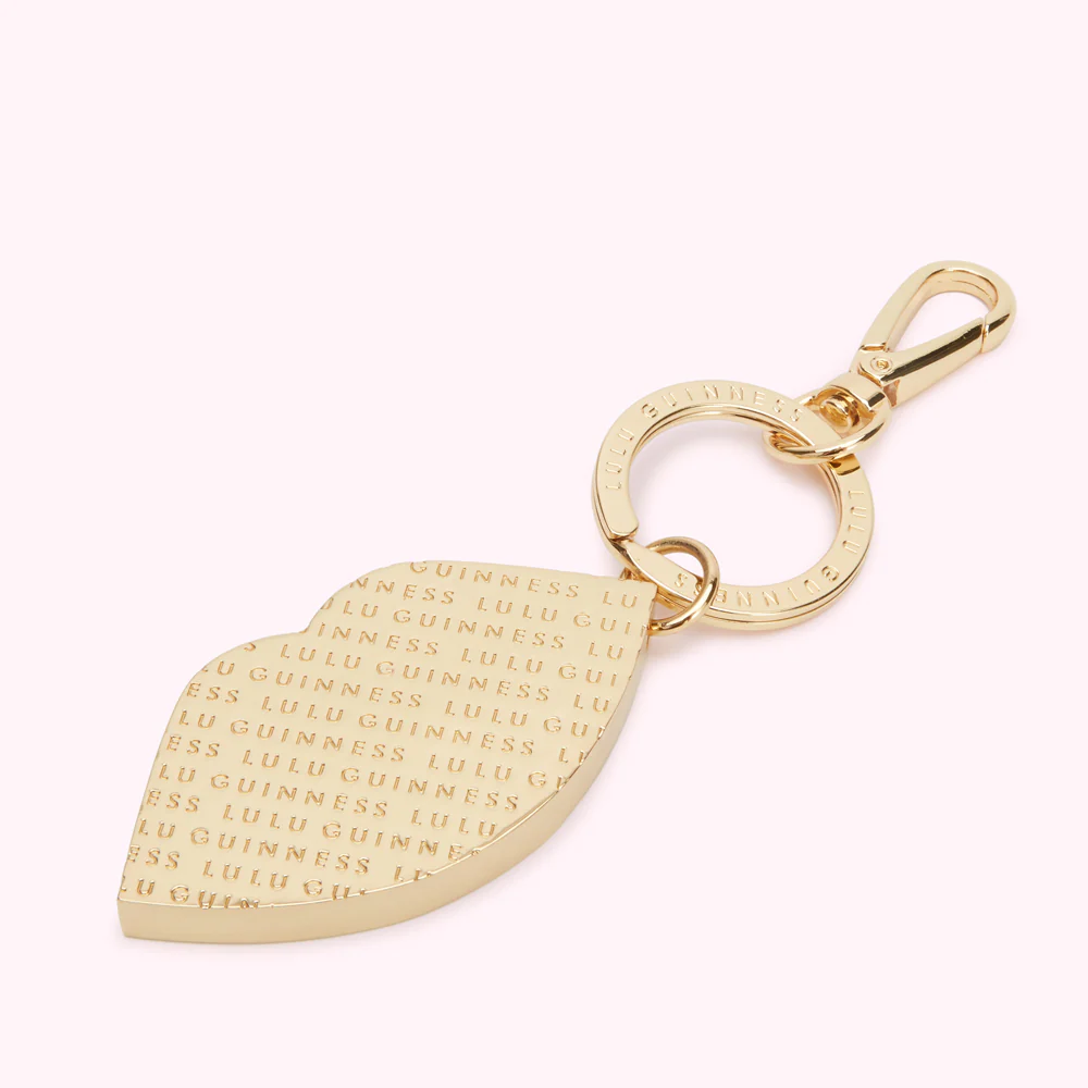 DUSKY PINK ENAMEL LIP KEYRING - Image 2
