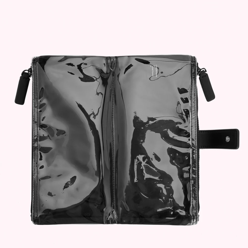 DUSTY PINK QUILTED LIPS DOUBLE MAKEUP BAG - Image 4