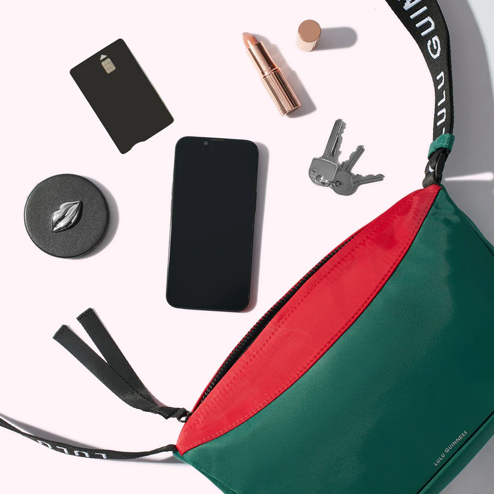 EMERALD GREEN PUCKER UP LIPS BAG - Image 5