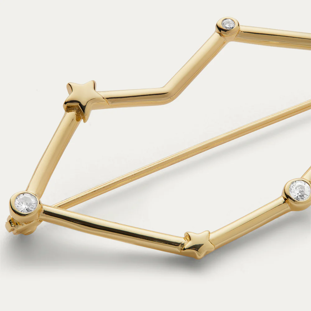14K GOLD PLATED LIP CONSTELLATION BROOCH - Image 2