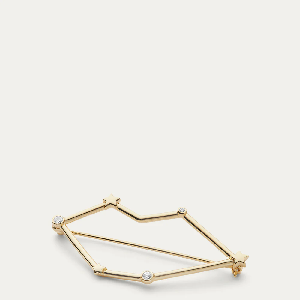 14K GOLD PLATED LIP CONSTELLATION BROOCH - Image 3