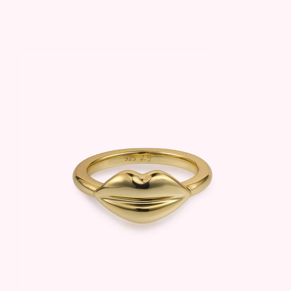 14K GOLD PLATED LUNA RING
