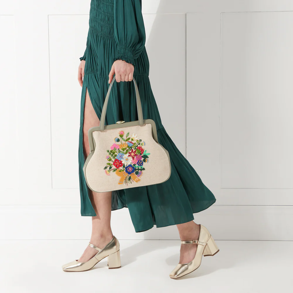 GRANITE FLORAL BLOOMS EVIE HANDBAG - Image 7