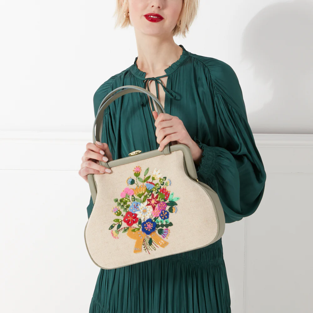 GRANITE FLORAL BLOOMS EVIE HANDBAG - Image 8