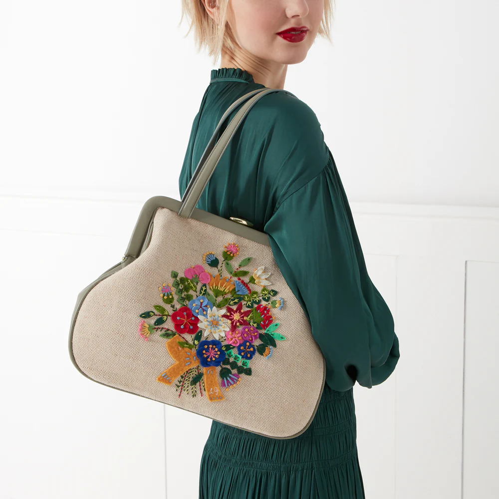 GRANITE FLORAL BLOOMS EVIE HANDBAG - Image 9