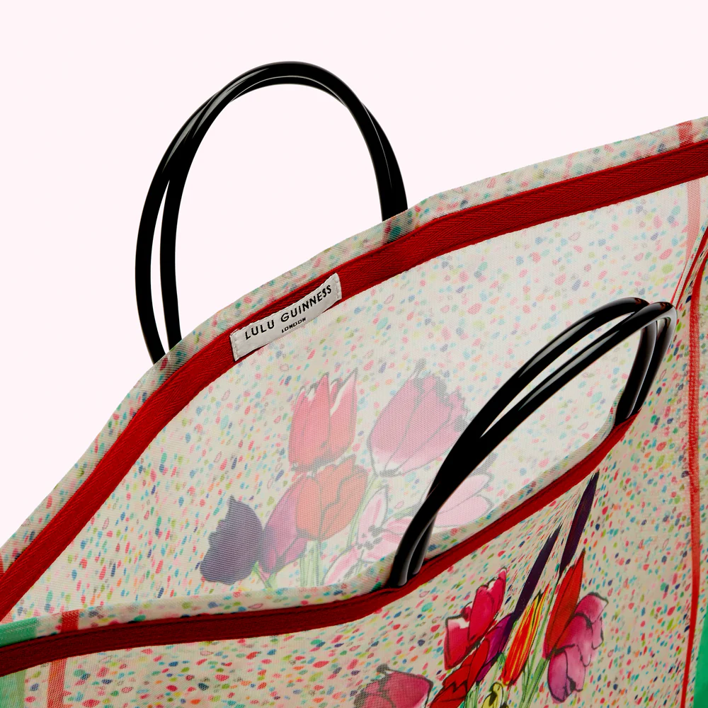 GREEN TULIP FEVER FREIDA MESH TOTE BAG - Image 4