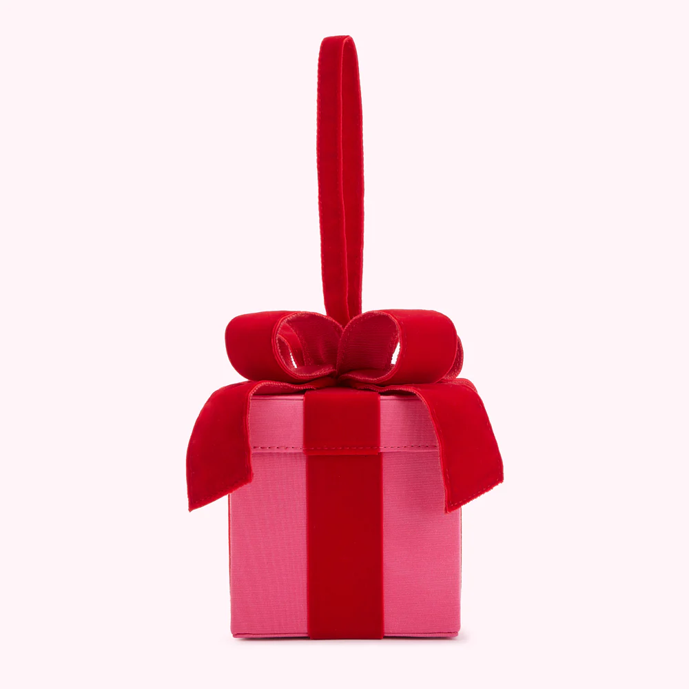 HOT PINK MOIRE PRESENT CLUTCH BAG - Image 2