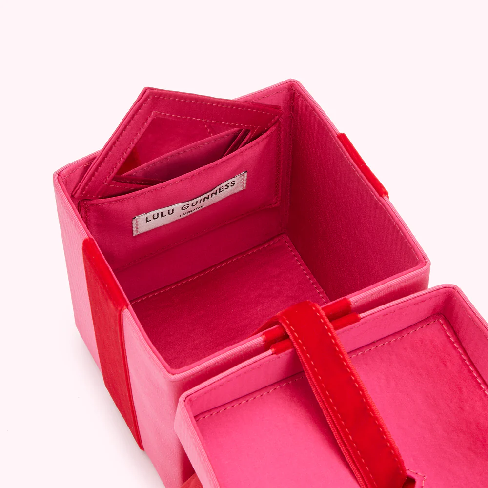 HOT PINK MOIRE PRESENT CLUTCH BAG - Image 4