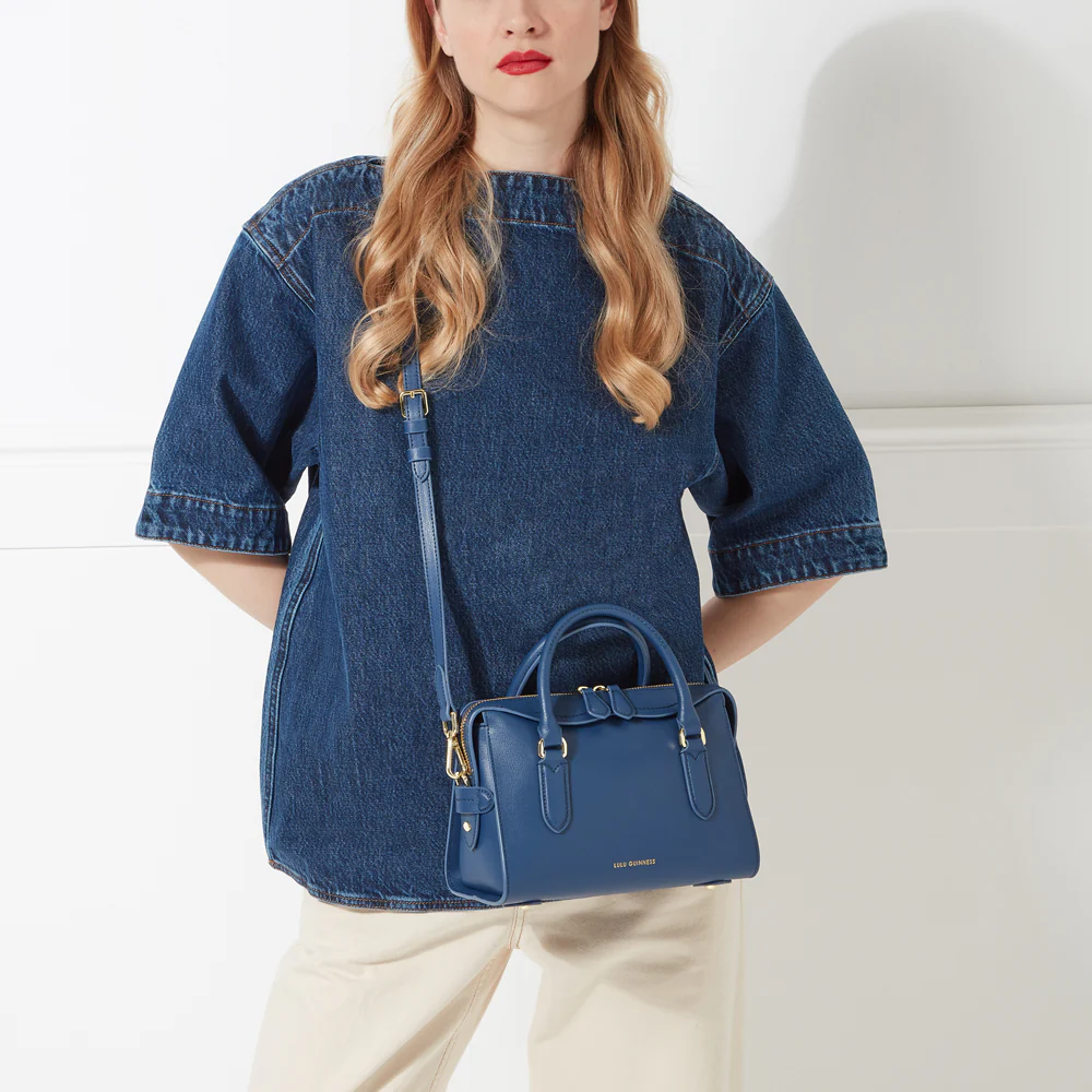 INDIGO LEATHER SMALL DYLAN HANDBAG - Image 7