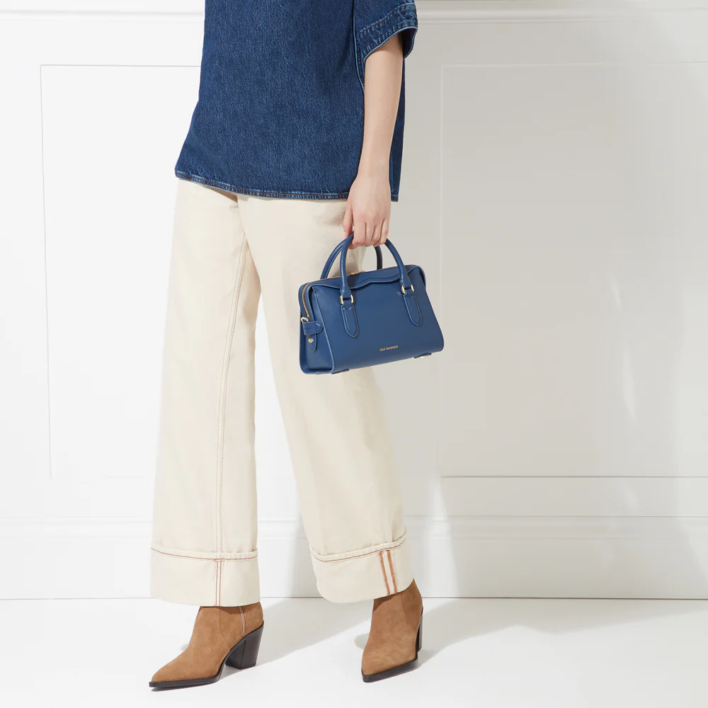 INDIGO LEATHER SMALL DYLAN HANDBAG - Image 8