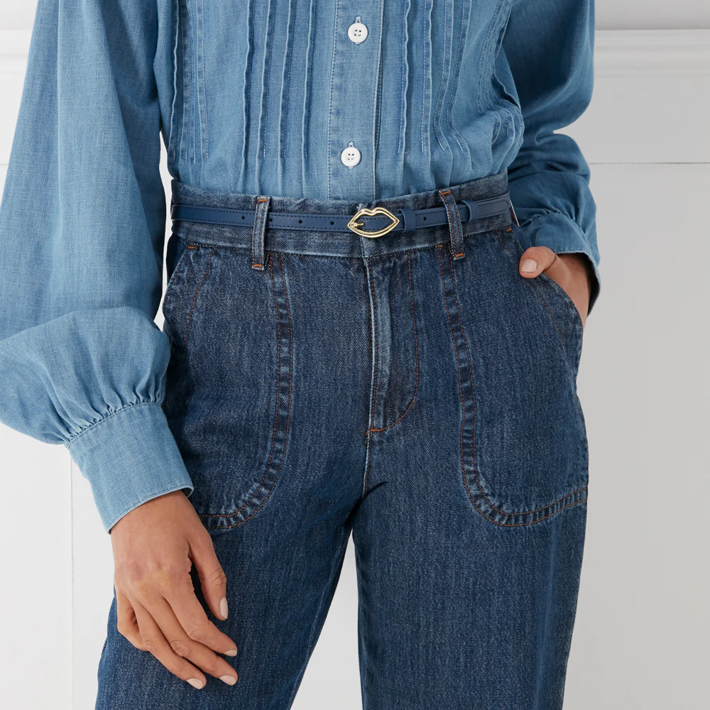 INDIGO LIP BUCKLE BELT - Image 4