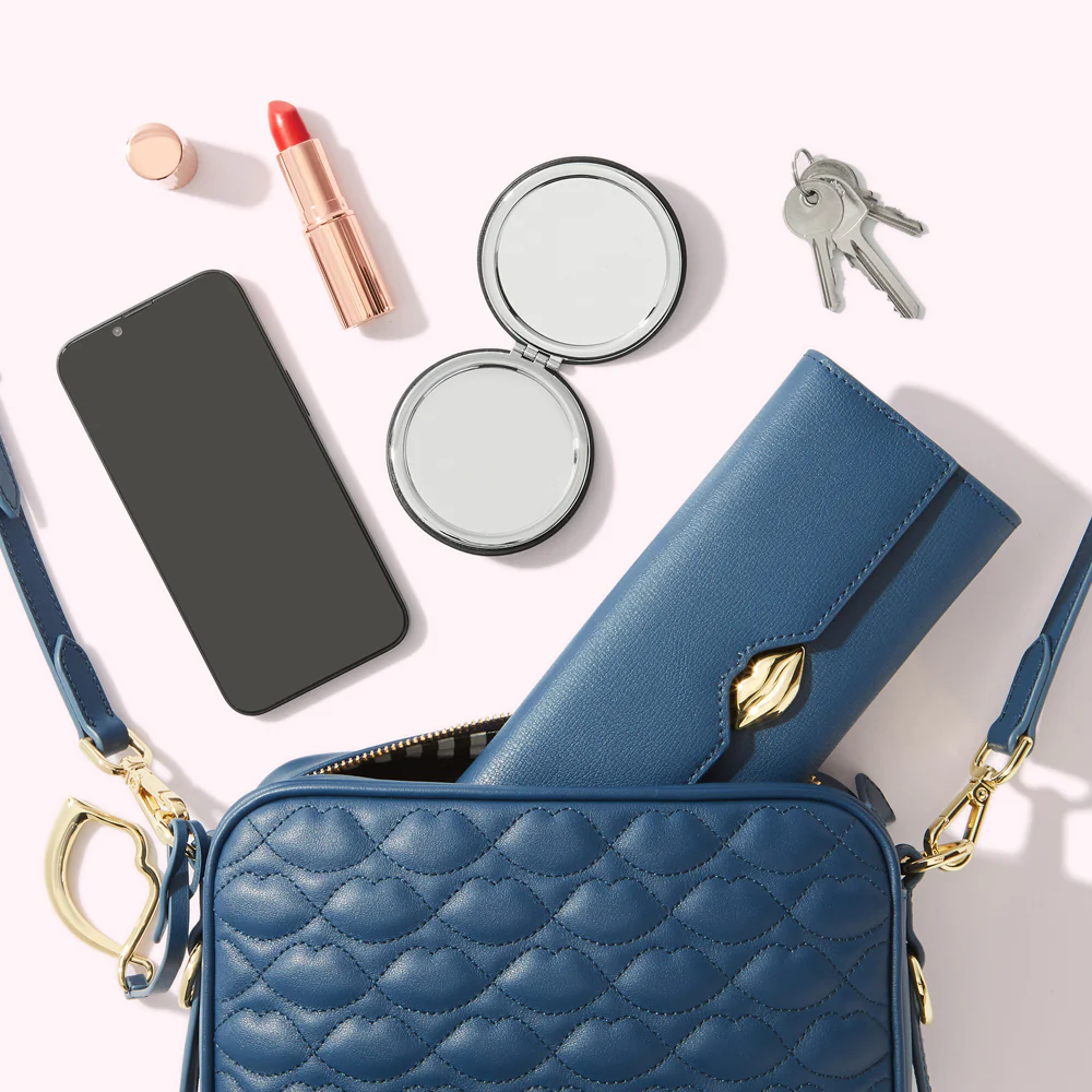 INDIGO QUILTED LIP ASHLEY LEATHER CROSSBODY BAG - Image 5