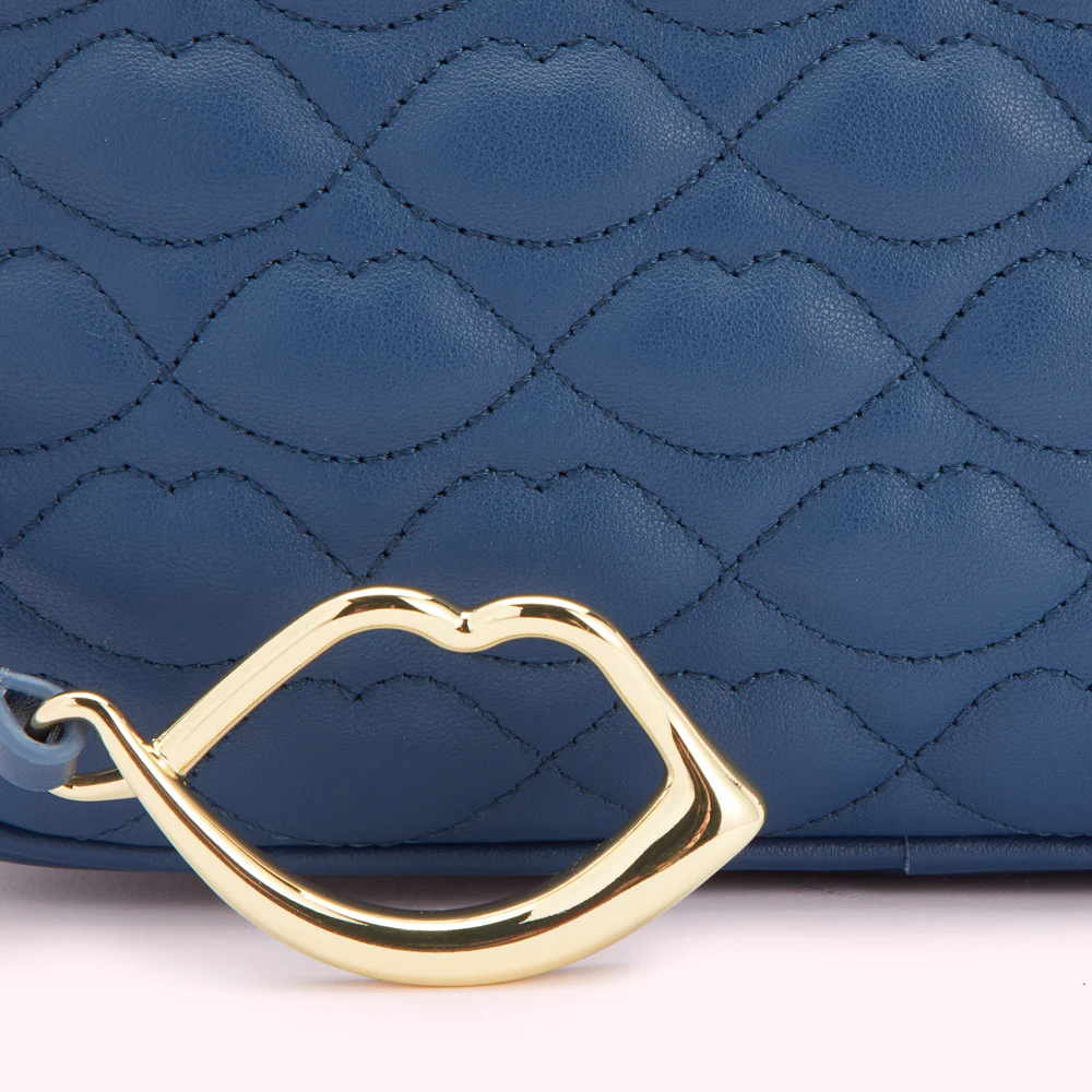 INDIGO QUILTED LIP ASHLEY LEATHER CROSSBODY BAG - Image 6