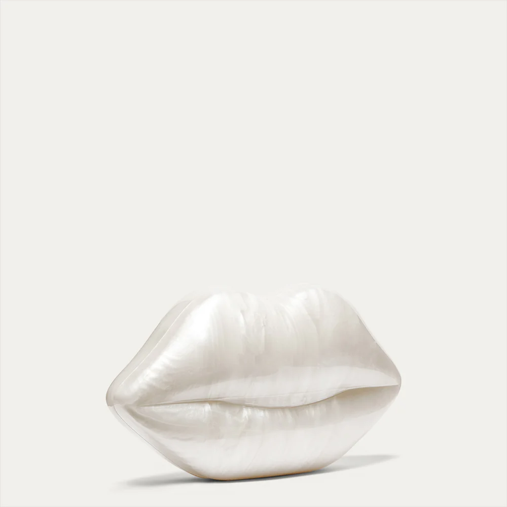 PEARL MEDIUM LIPS CLUTCH BAG - Image 2