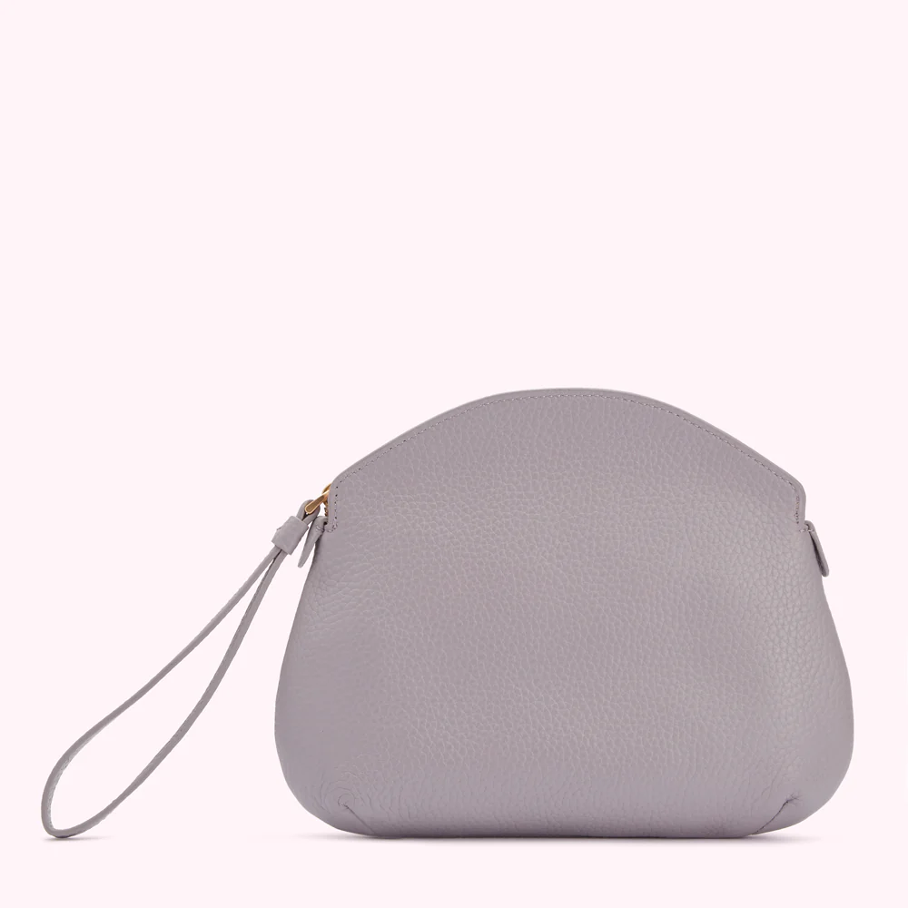 LAVENDAR GREY PEEKABOO LIP CLOVER CLUTCH BAG - Image 2