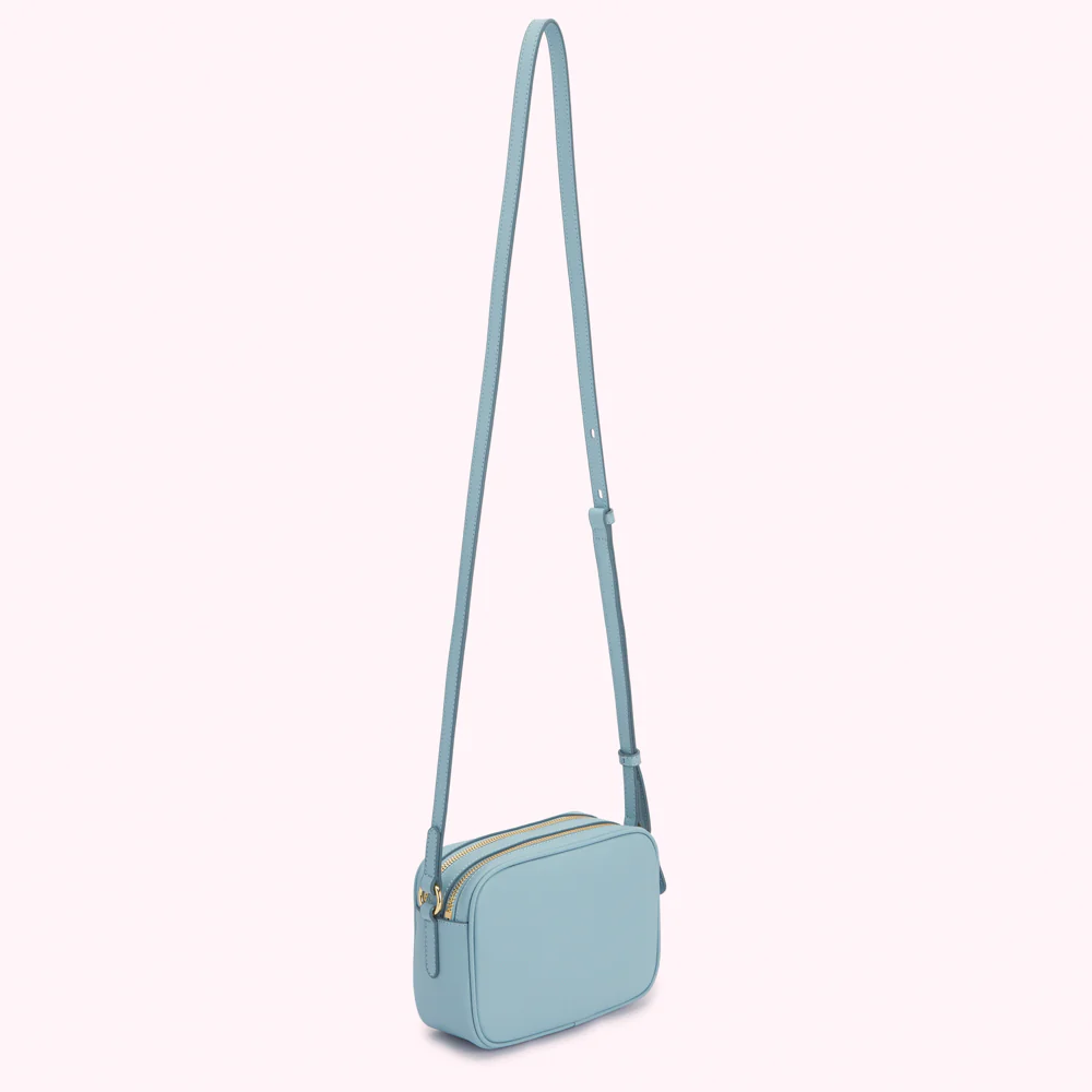 LIGHT BLUE LEATHER COLE CROSSBODY BAG - Image 2