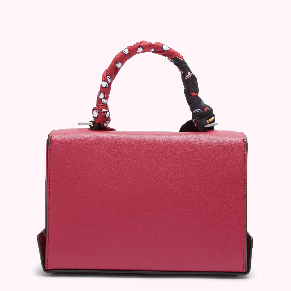 RASPBERRY MEDIUM TURNLOCK QUEENIE HANDBAG - Image 3