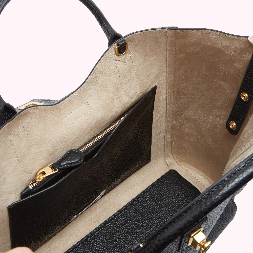 BLACK LIP TURNLOCK MORTIMER HANDBAG - Image 3