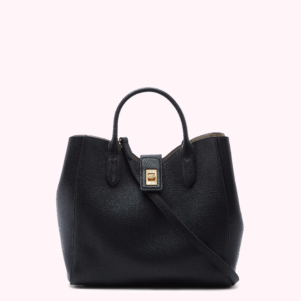 BLACK LIP TURNLOCK MORTIMER HANDBAG - Image 4