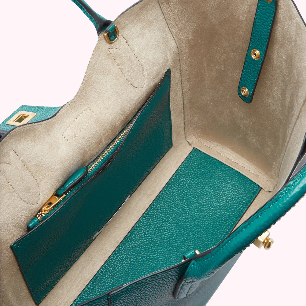 EMERALD LIP TURNLOCK MORTIMER HANDBAG - Image 3