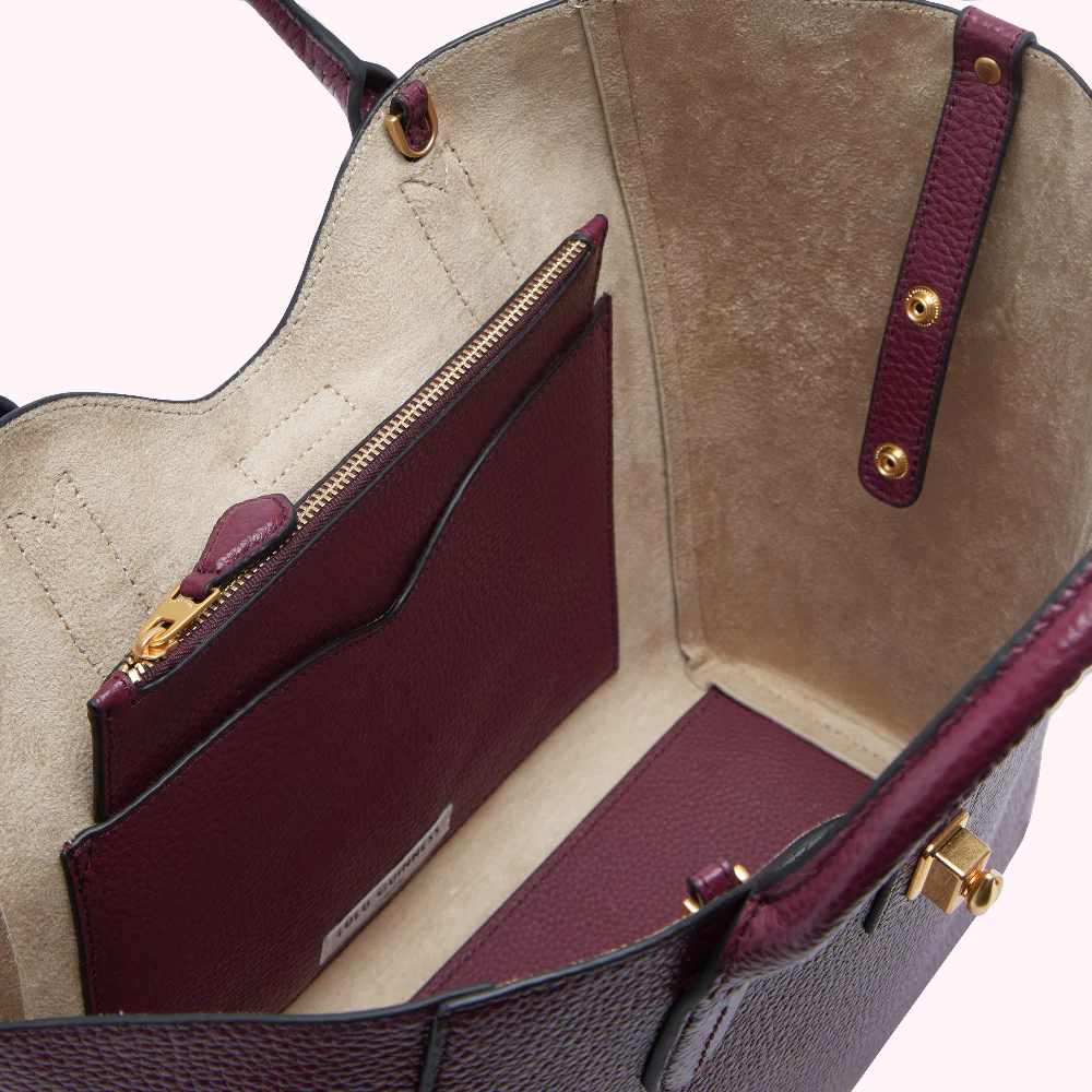PLUM LIP TURNLOCK MORTIMER HANDBAG - Image 3