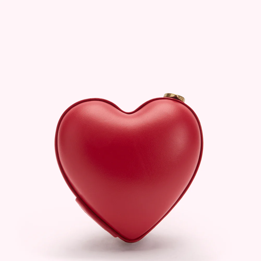 LULU RED HEART CLUTCH