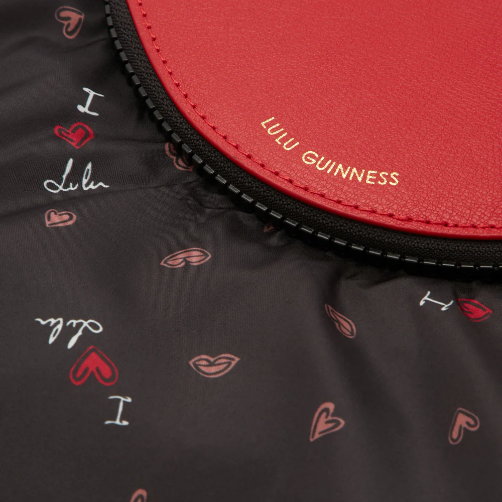 LULU RED I LOVE LULU LIP FOLDAWAY SHOPPER - Image 2