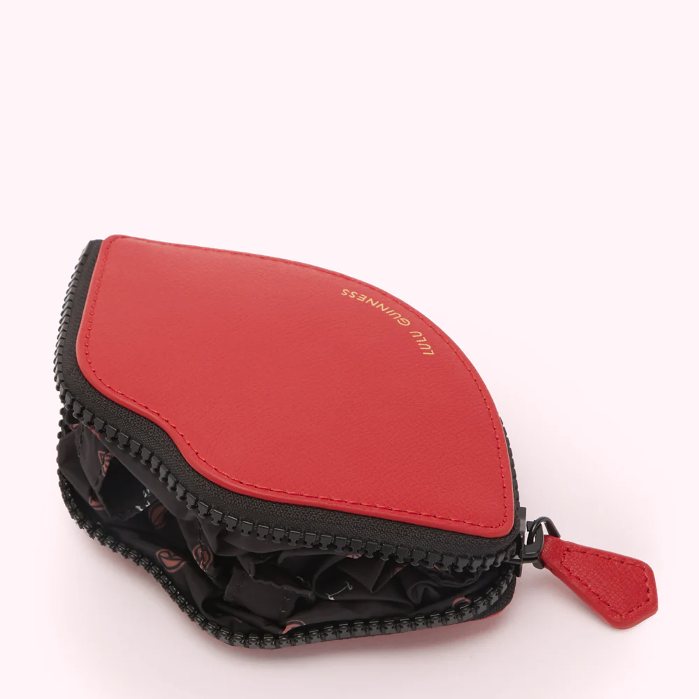 LULU RED I LOVE LULU LIP FOLDAWAY SHOPPER - Image 3