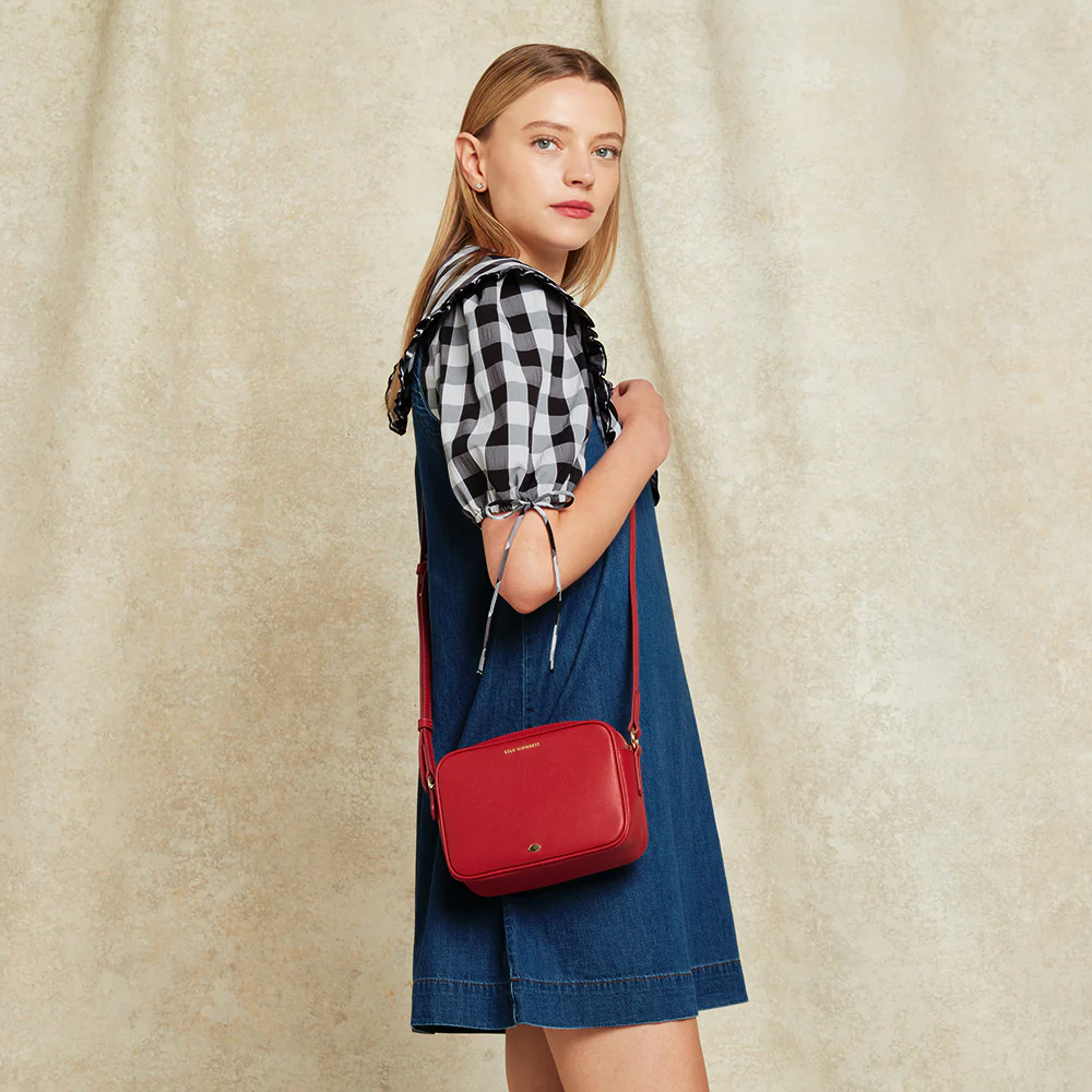 LULU RED LEATHER COLE CROSSBODY & KAI GLOVE SET - Image 6