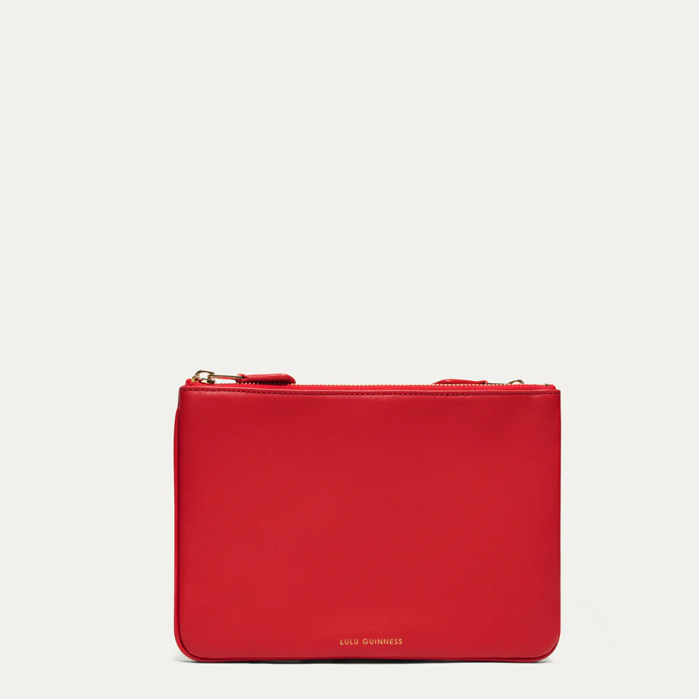 LULU RED LEATHER JOLIE CROSSBODY BAG - Image 2