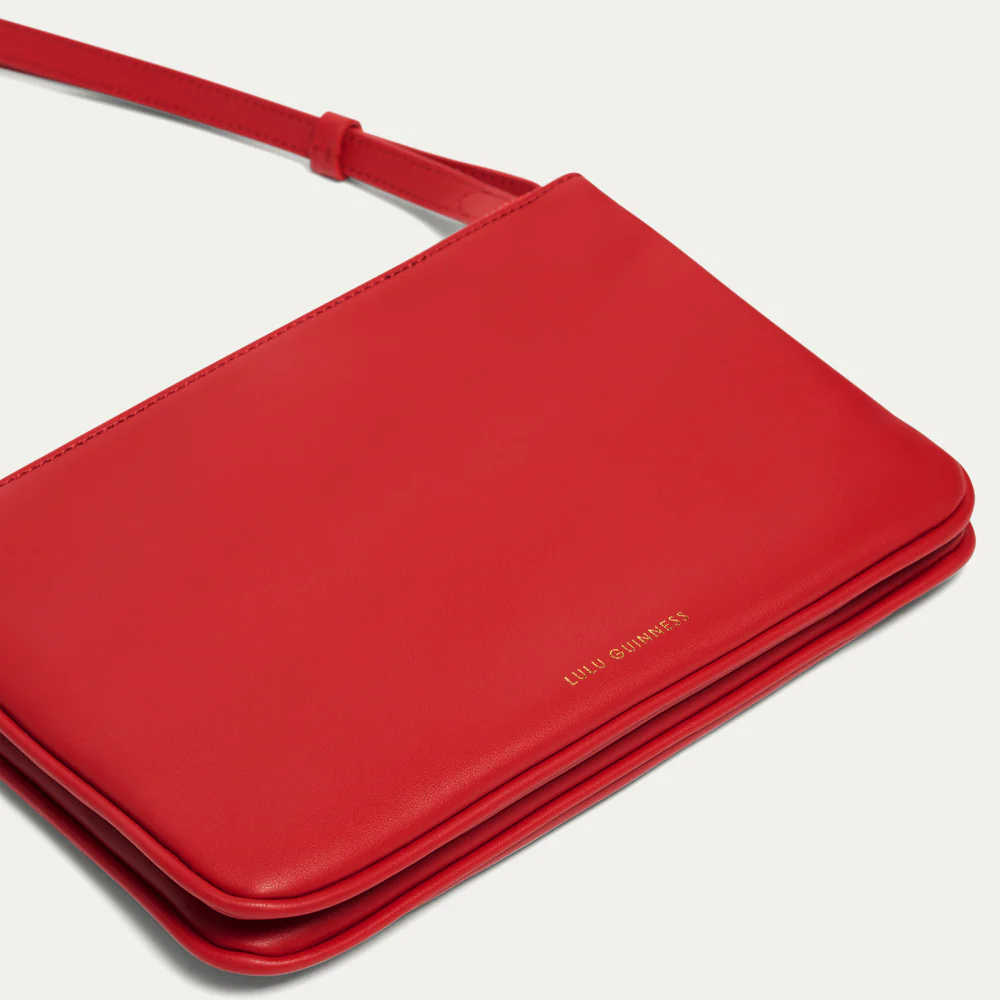 LULU RED LEATHER JOLIE CROSSBODY BAG - Image 5