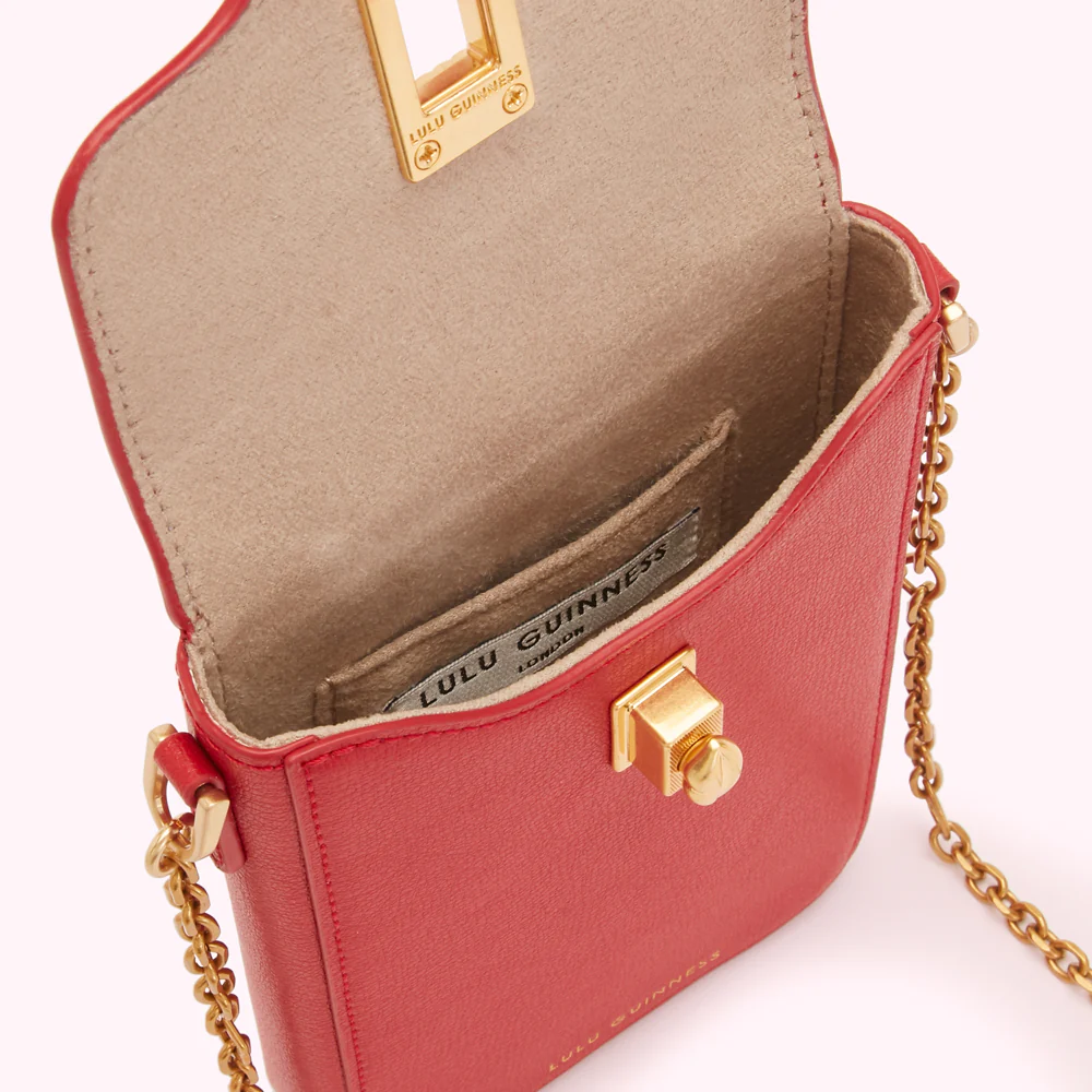 LULU RED LEATHER RITA CROSSBODY MINI BAG - Image 4