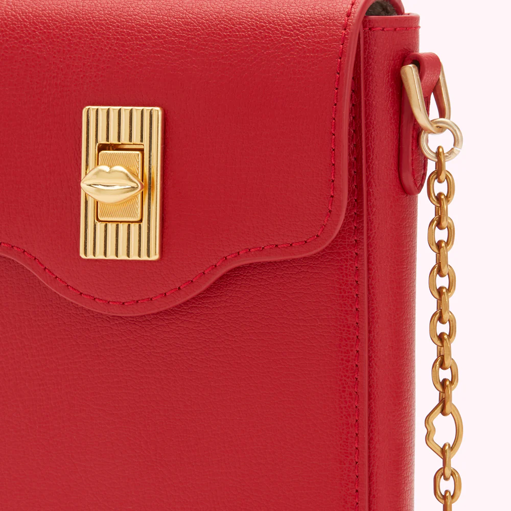 LULU RED LEATHER RITA CROSSBODY MINI BAG - Image 5