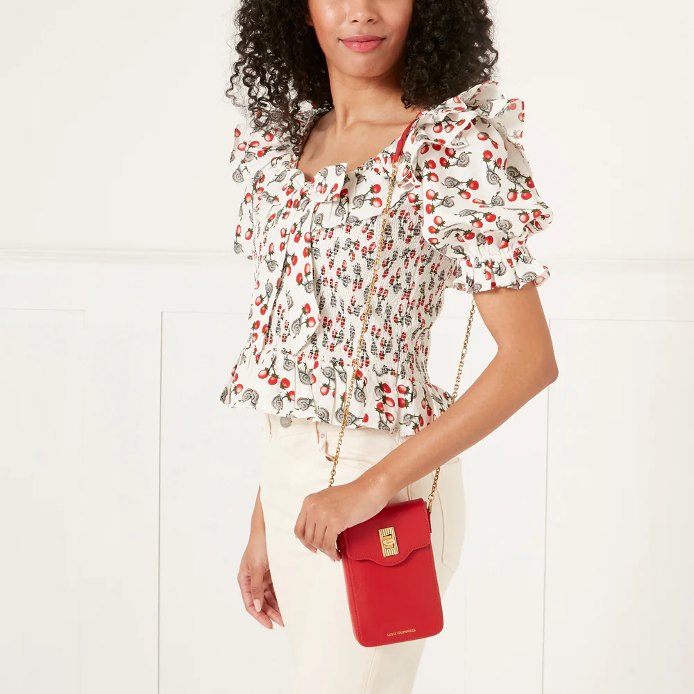 LULU RED LEATHER RITA CROSSBODY MINI BAG - Image 6