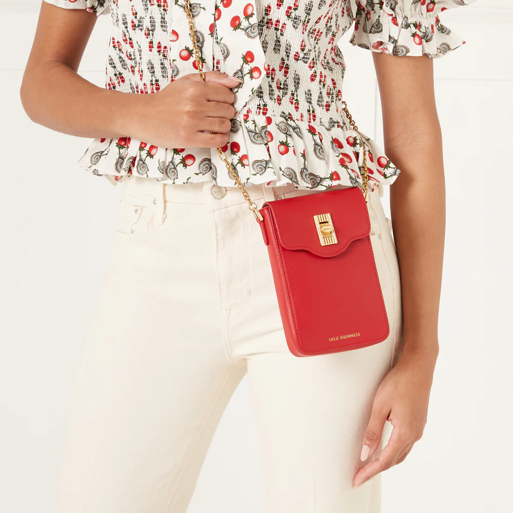 LULU RED LEATHER RITA CROSSBODY MINI BAG - Image 7