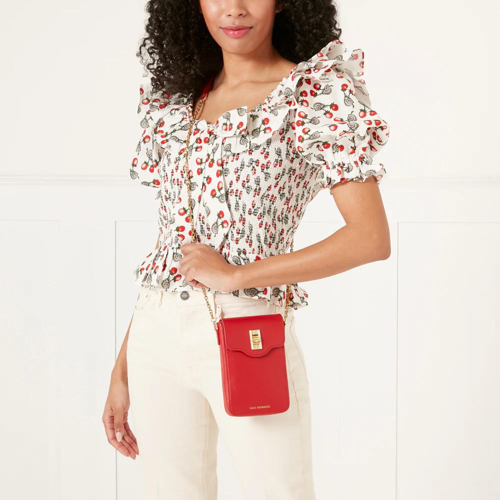 LULU RED LEATHER RITA CROSSBODY MINI BAG - Image 8