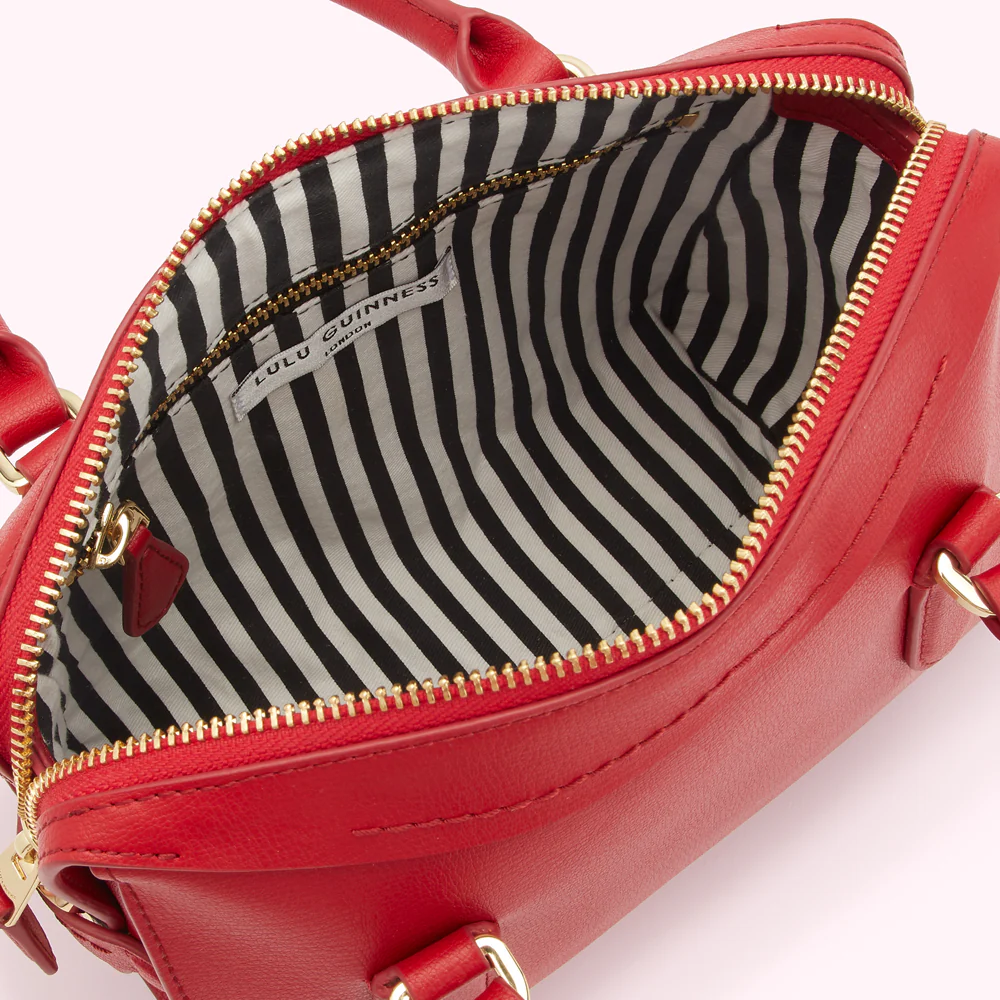 LULU RED LEATHER SMALL DYLAN HANDBAG - Image 4