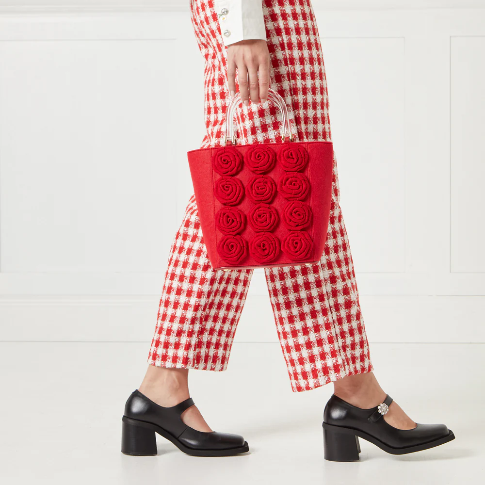 LULU RED LIFE IS A BAG OF ROSES BIBI TOTE - Image 6
