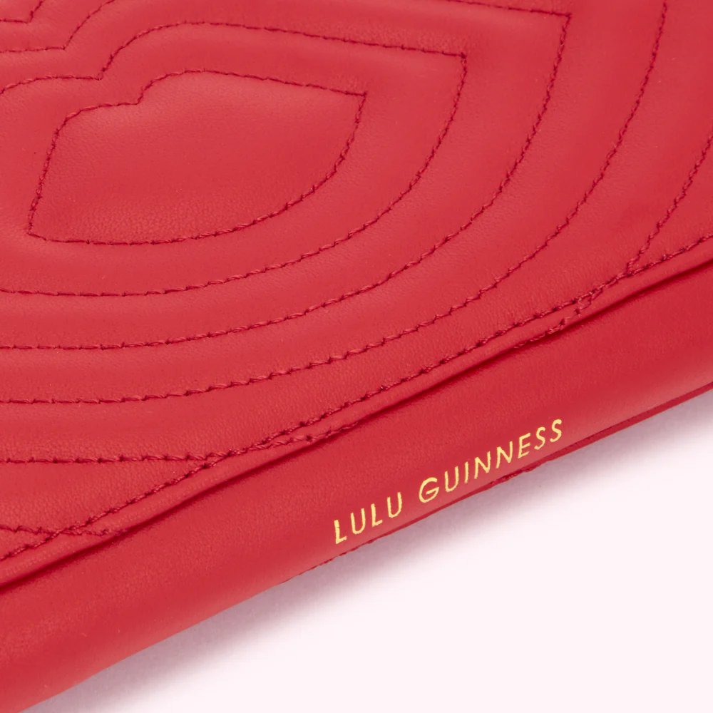 LULU RED LIP RIPPLE LEATHER TANSY WALLET - Image 3