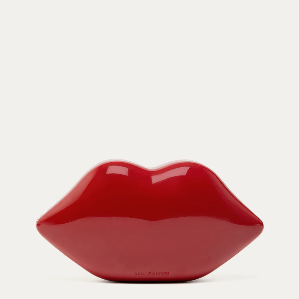 LULU RED LIPS MEDIUM CLUTCH BAG - Image 5