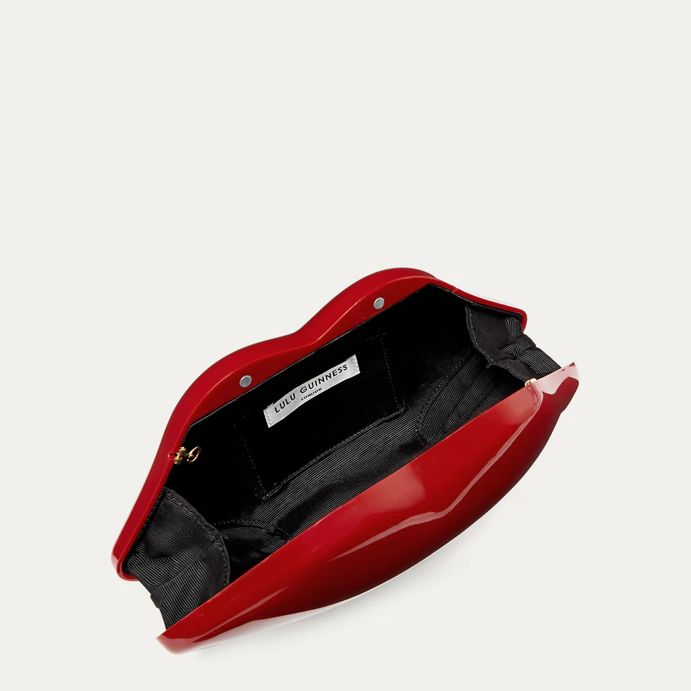 LULU RED LIPS MEDIUM CLUTCH BAG - Image 6